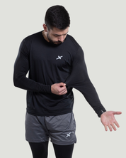 Camisa Manga Longa Dry Preta - Sem Costura