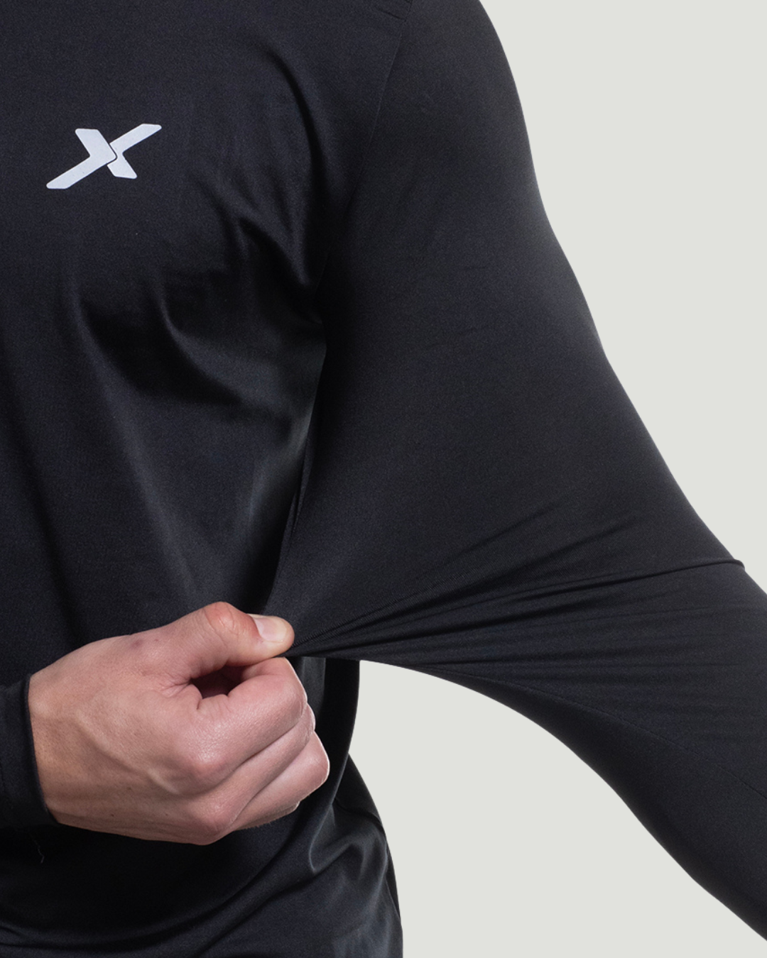 Camisa Manga Longa Dry Preta - Sem Costura