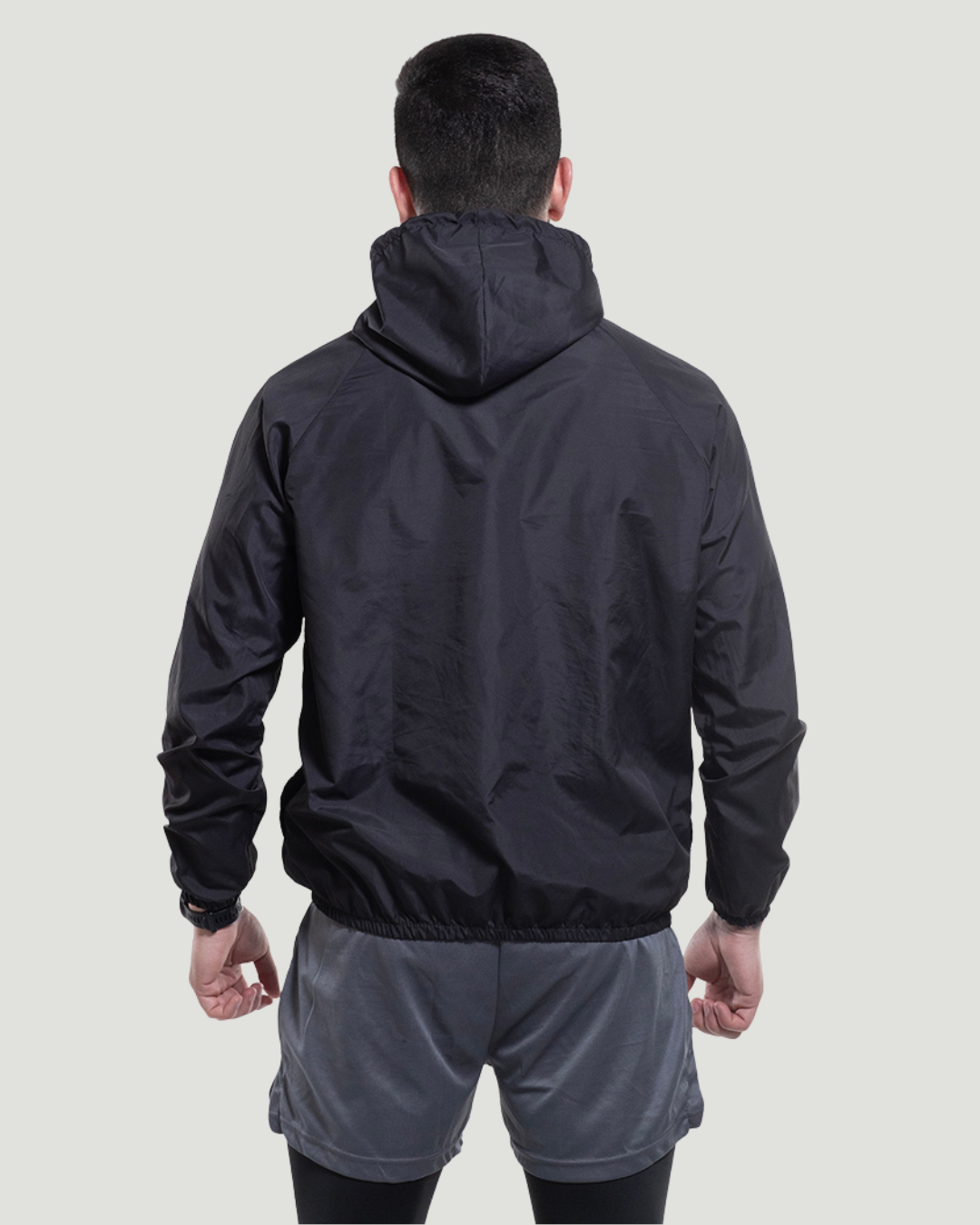 Corta Vento Com Capuz Preto