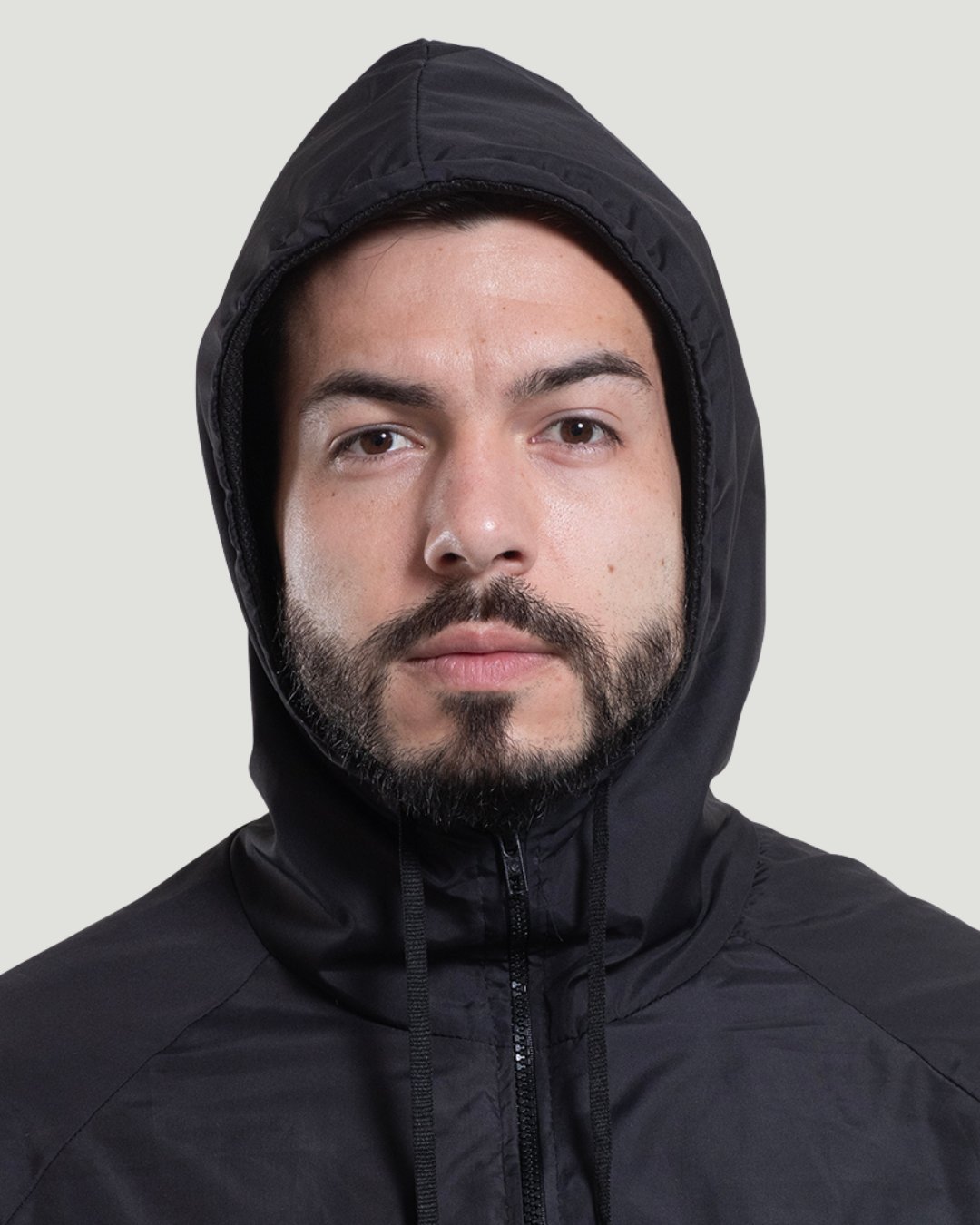 Corta Vento Com Capuz Preto