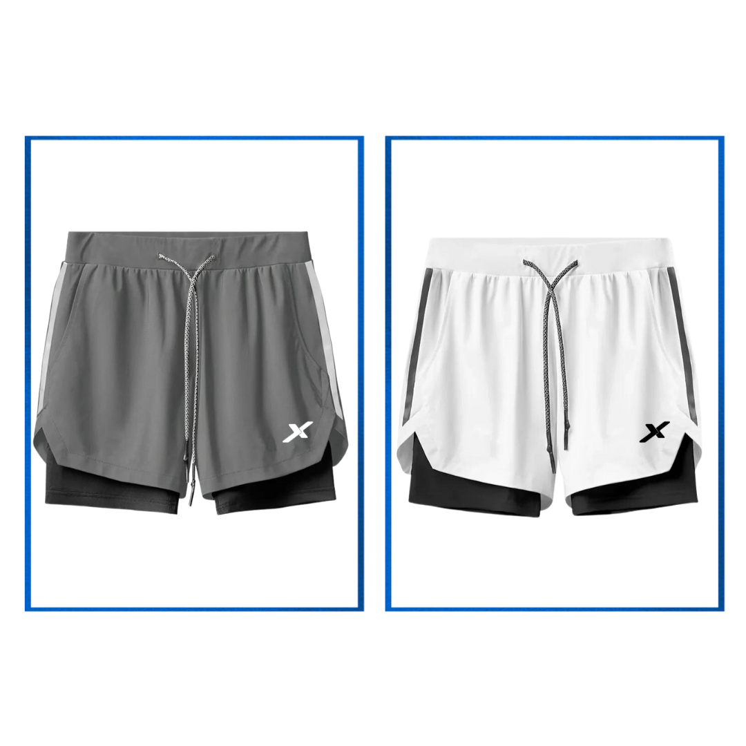 KIT 2 SHORTS DRY-FIT 2 EM 1 NEXT [PAGUE 01 LEVE 02]