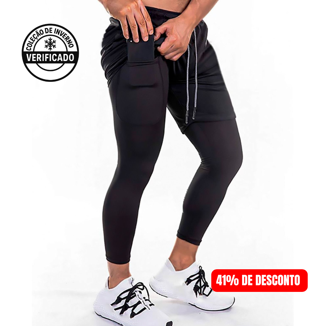 CALÇA DRY-FIT 2 EM 1 DE COMPRESSÃO NEXT