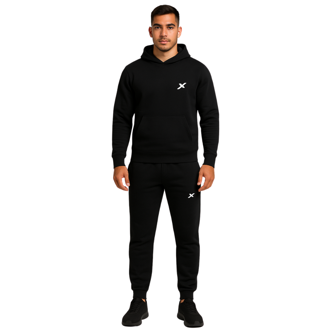 Kit 1 Moletom Canguru com Capuz + 1 Calça de Moletom