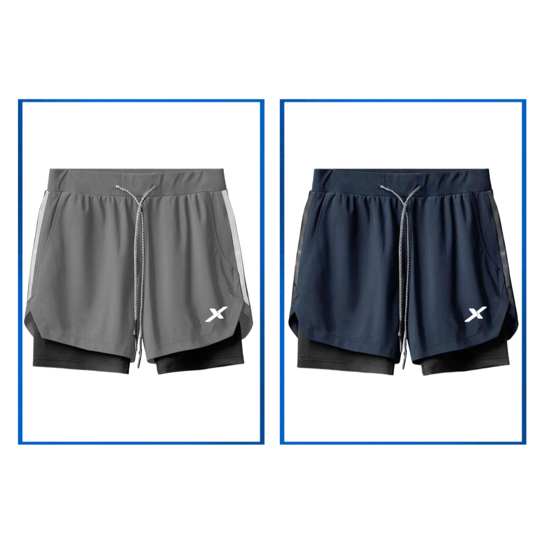 KIT 2 SHORTS DRY-FIT 2 EM 1 NEXT [PAGUE 01 LEVE 02]