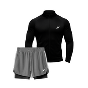 LANÇAMENTO - KIT 1 JAQUETA DE COMPRESSÃO + 1 SHORTS 2 EM 1 DE COMPRESSÃO