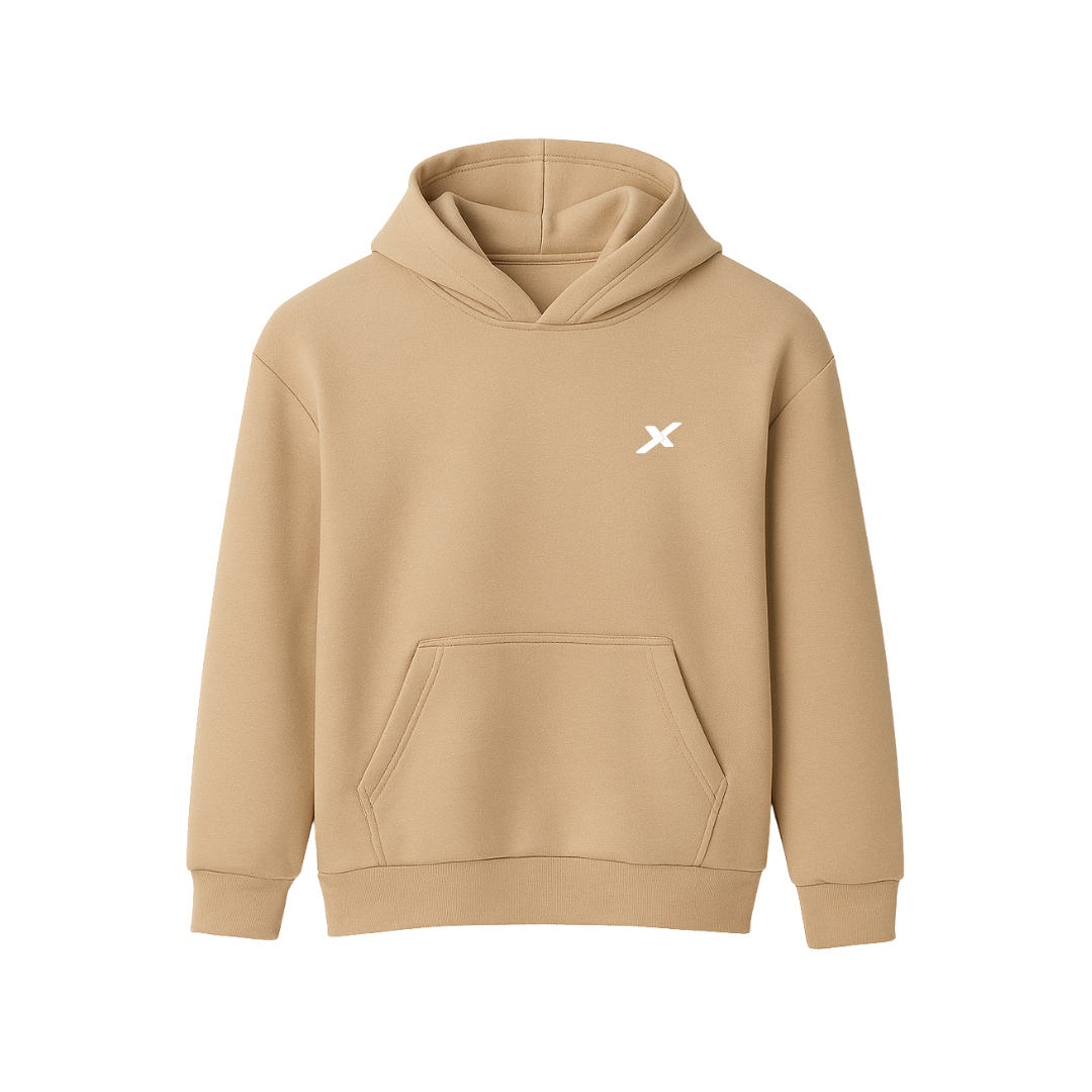 Moletom Canguro com Capuz NXT - Bege