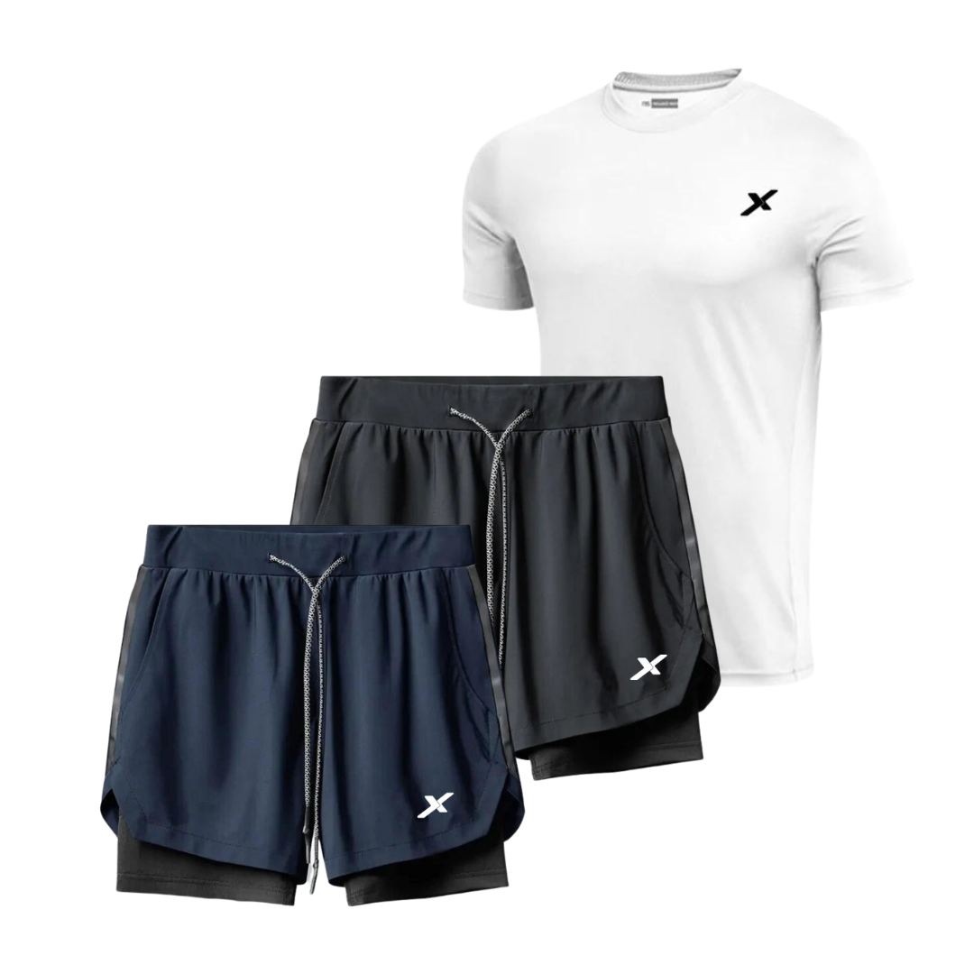 KIT 2 SHORTS E 1 CAMISA DRY-FIT NEXT