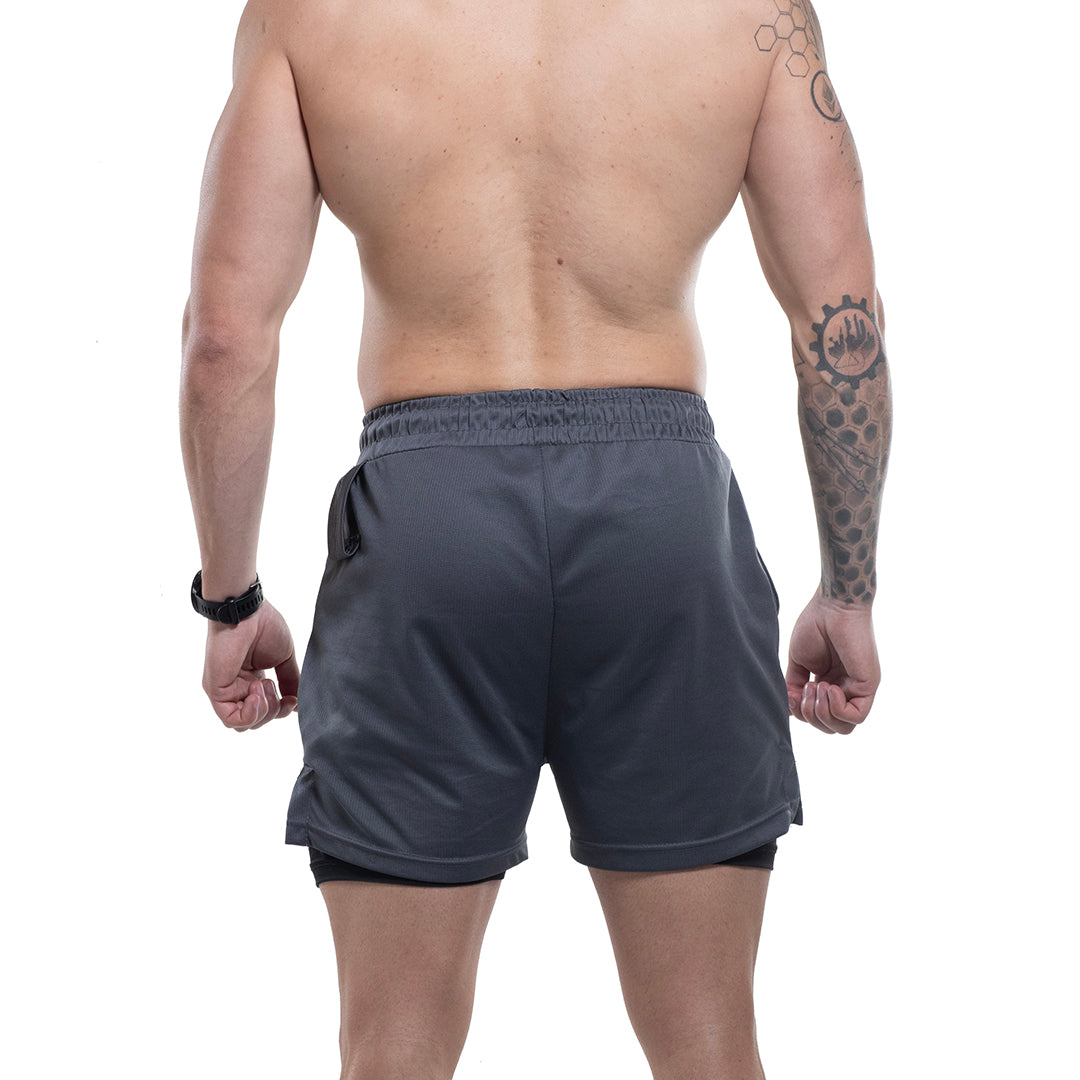 KIT 2 SHORTS DRY-FIT DE COMPRESSÃO 2 EM 1 [PAGUE 01 LEVE 02]