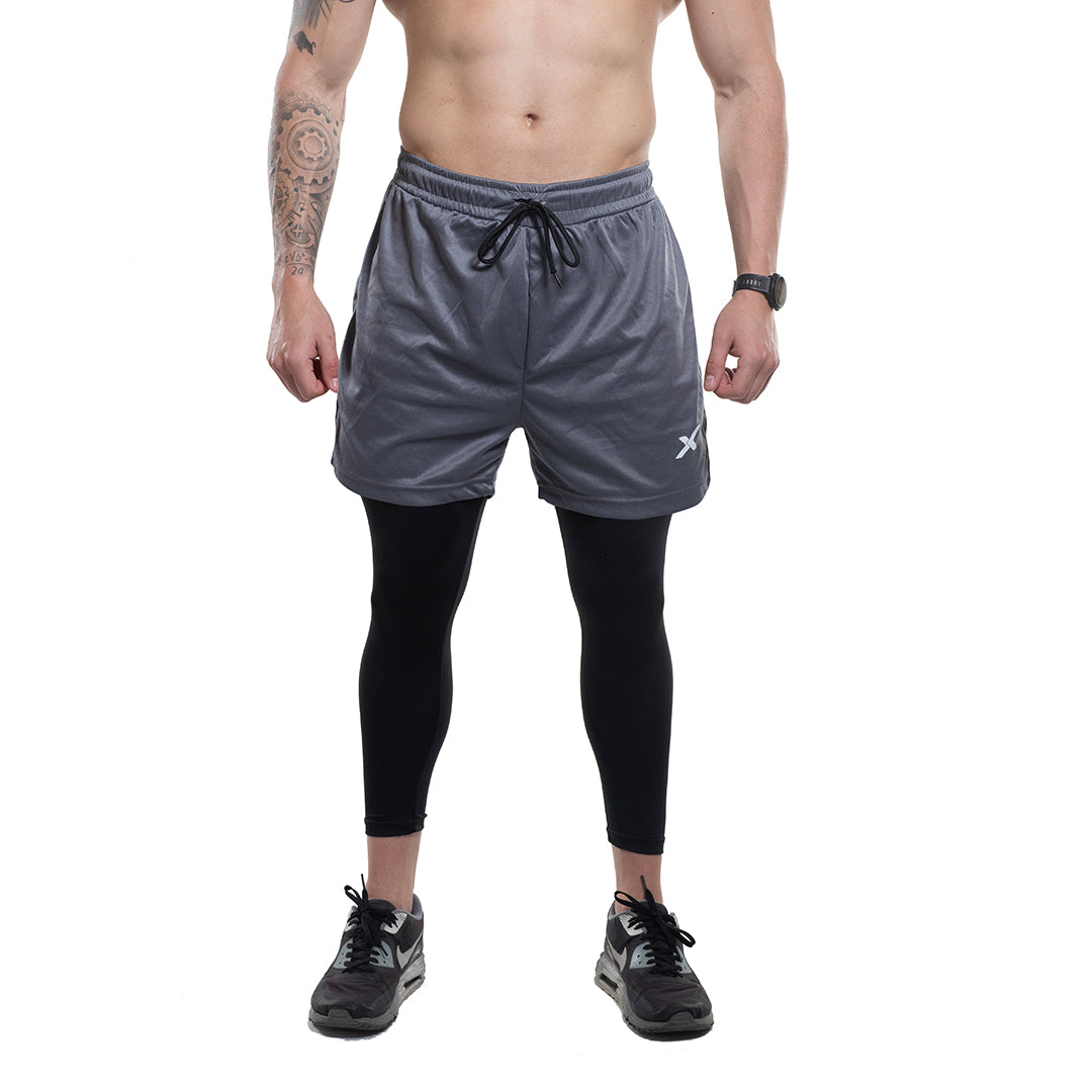 LANÇAMENTO - KIT 1 SHORTS 2 EM 1 DE COMPRESSÃO + 1 CALÇA 2 EM 1 DE COMPRESSÃO