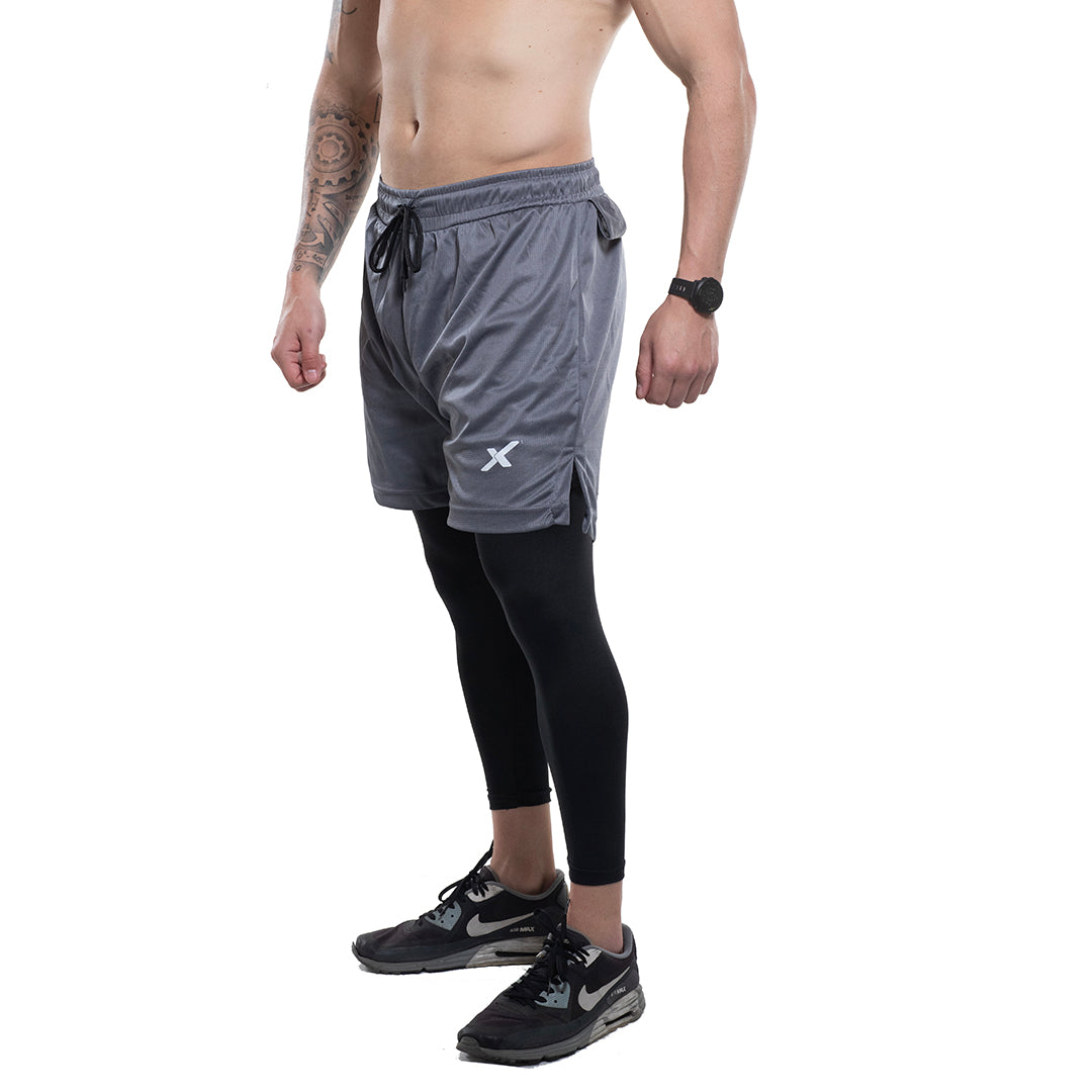 LANÇAMENTO - KIT 1 SHORTS 2 EM 1 DE COMPRESSÃO + 1 CALÇA 2 EM 1 DE COMPRESSÃO