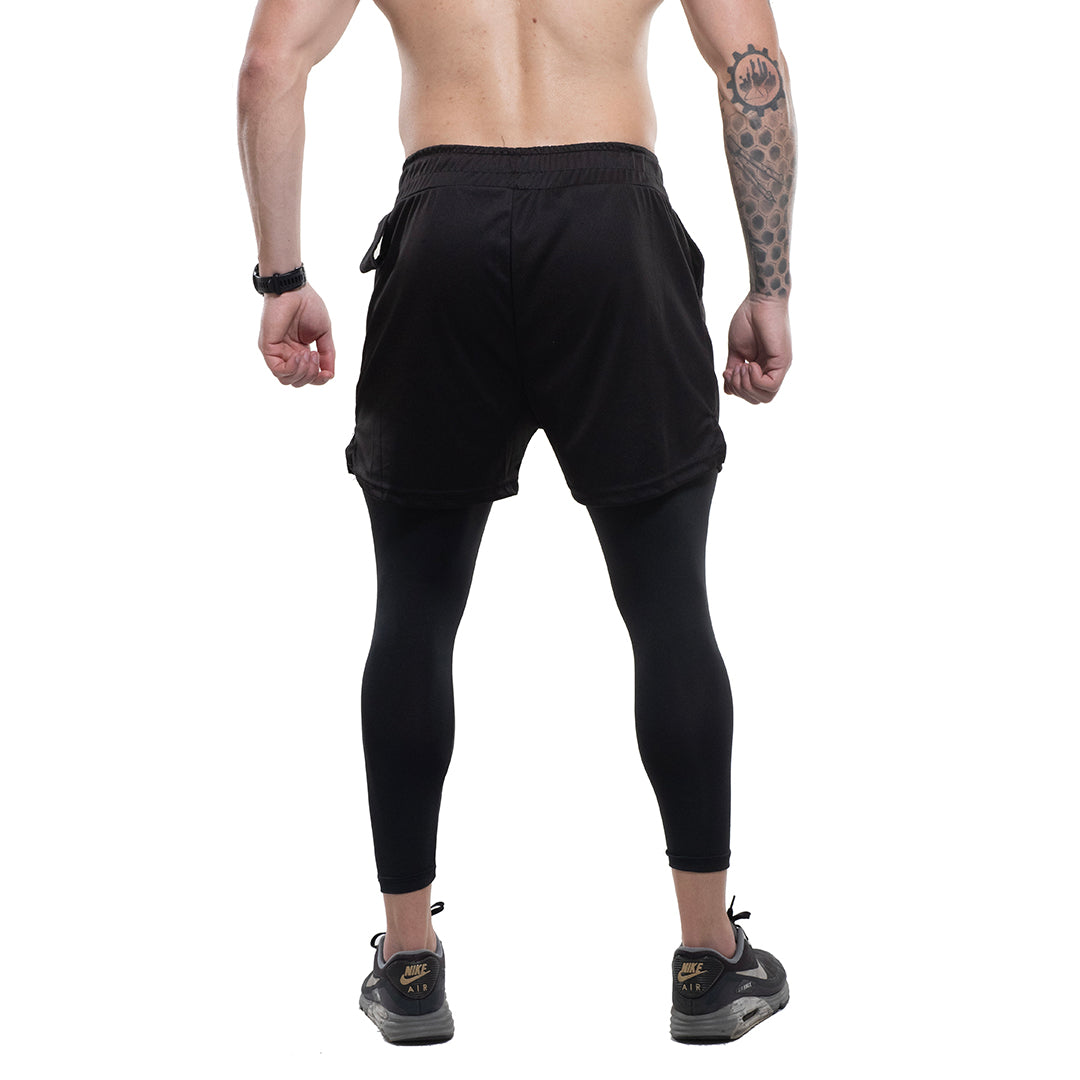 LANÇAMENTO - KIT 1 SHORTS 2 EM 1 DE COMPRESSÃO + 1 CALÇA 2 EM 1 DE COMPRESSÃO