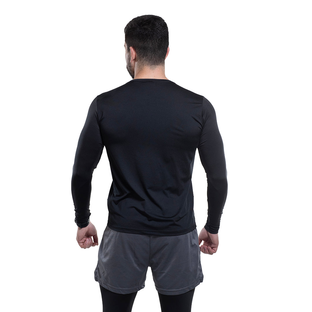 Camiseta Manga Longa Branca Dry Fit - Proteção UV 50+