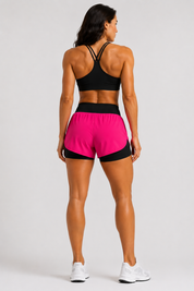 Short Duplo com Cós Anatômico - Rosa