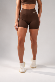 Shorts Compressão Feminino Fitness Marrom