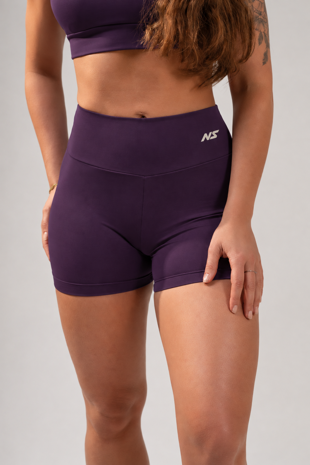 Shorts Compressão Feminino Fitness Roxo
