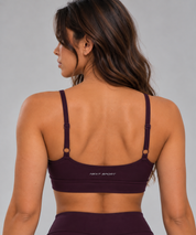 Top Alça Fina Feminino Fitness Roxo