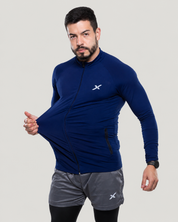 Jaqueta Esportiva Masculina Com Proteção Uv Azul