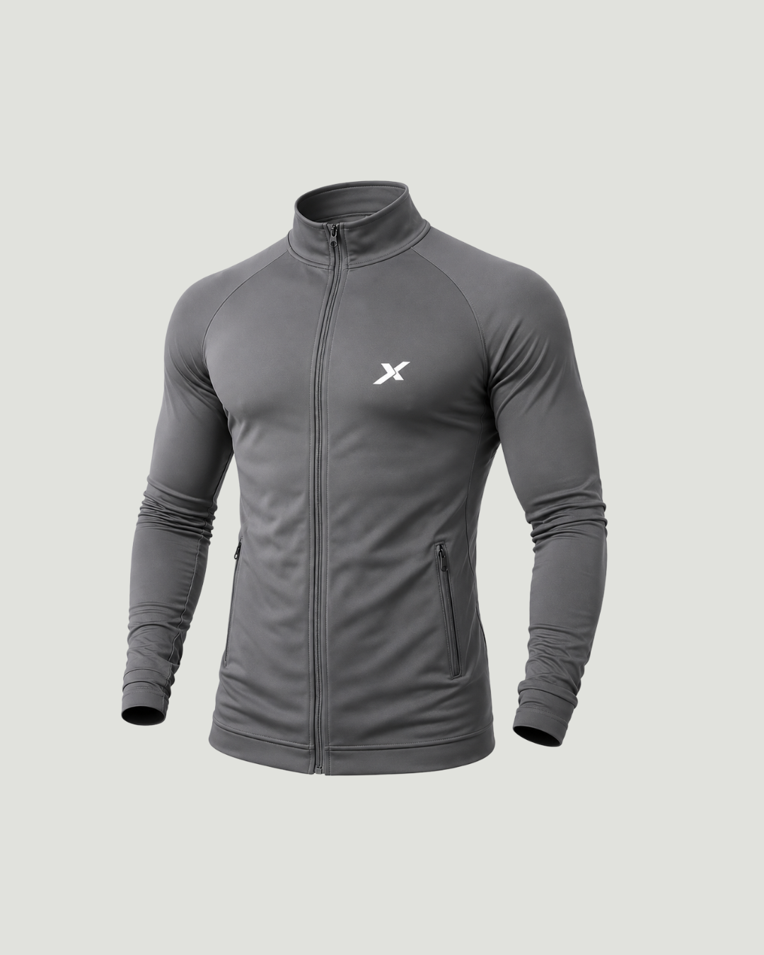 Jaqueta Esportiva Masculina Com Proteção Uv Cinza