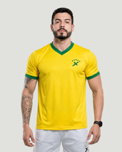 Kit Esportivo Dry Fit 1 Camiseta do Brasil + 1 Bermuda Compressão