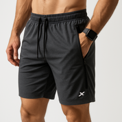 Bermuda Tactel Elastano Ziper - Cinza Escuro