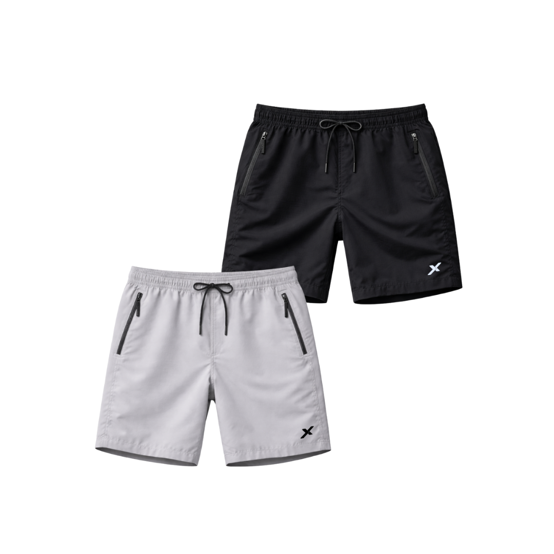 KIT 2 BERMUDAS TACTEL ELASTONO COM ZIPER