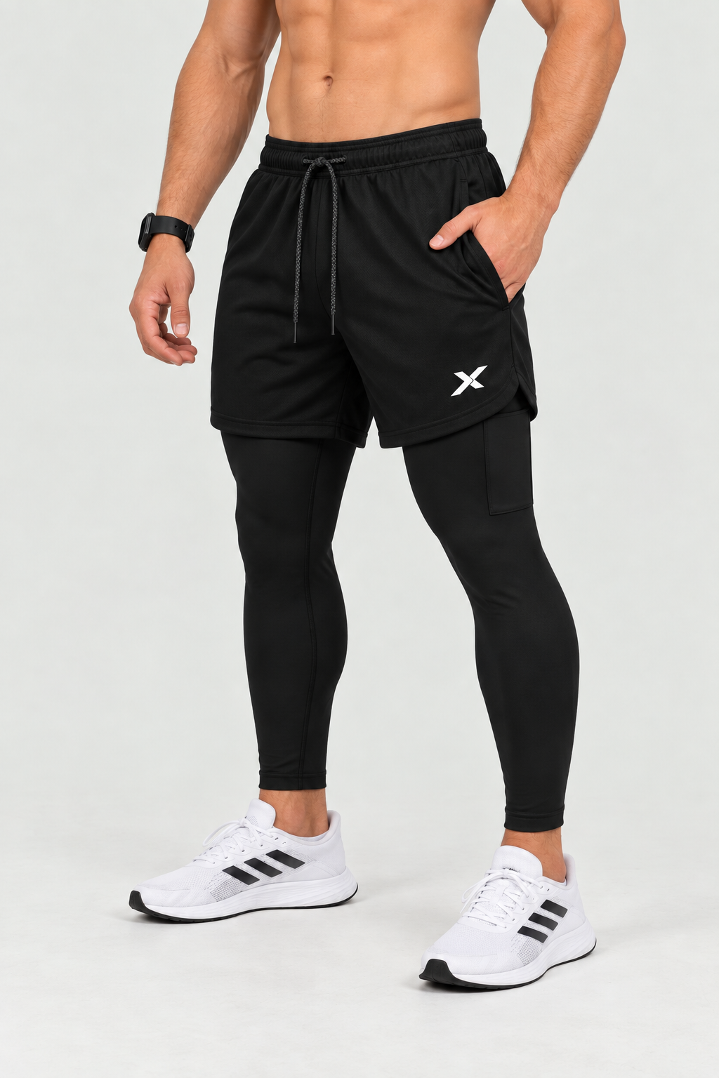 Bermuda DUAL PANT 01 com Legg de Compressão