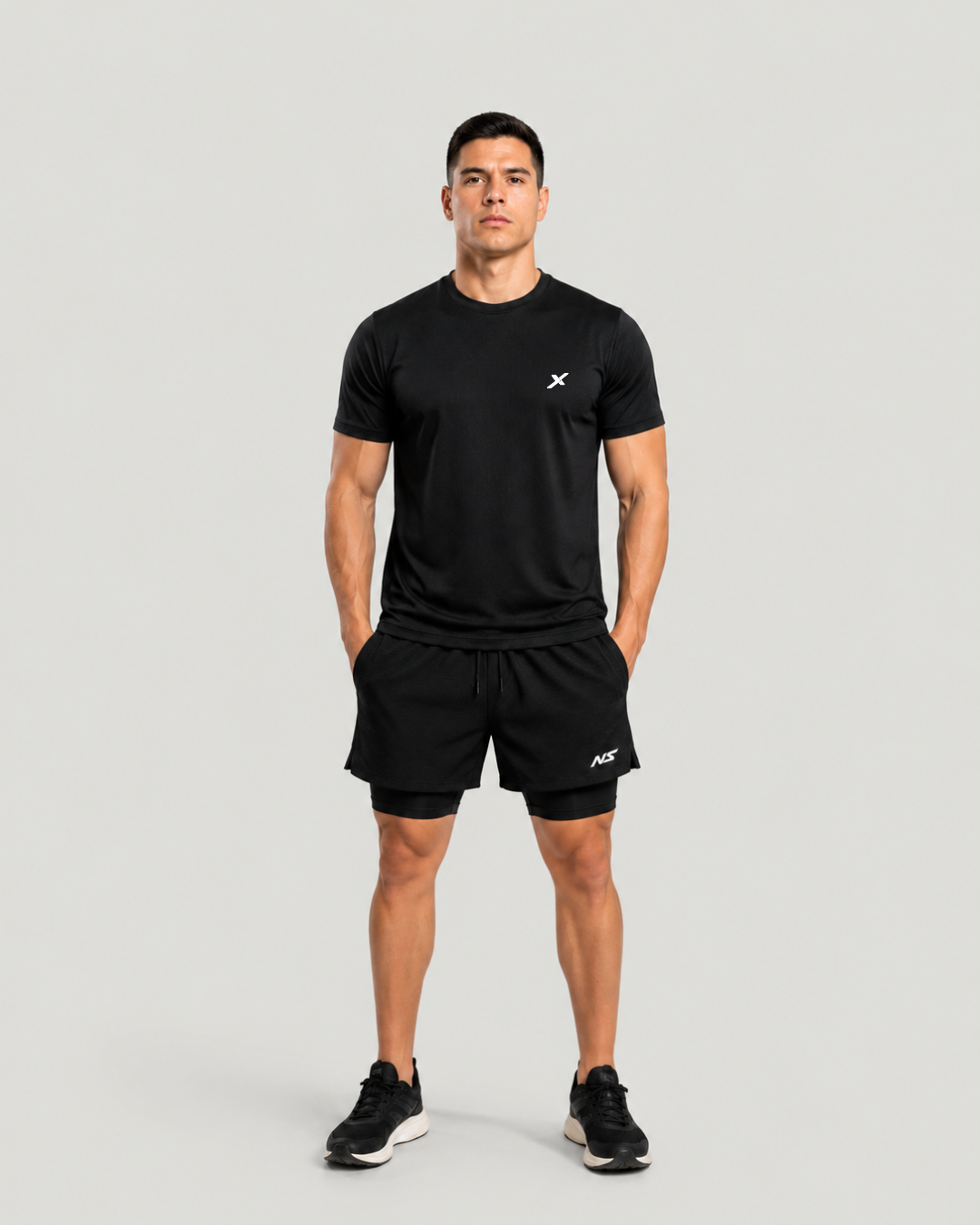 Kit Esportivo Dry Fit 1 Camiseta + 1 Bermuda Compressão