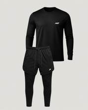 1 Camiseta Manga Longa UV de Compressão + 1 Calça 2 em 1 de Compressão