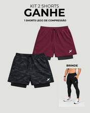 Kit 2 Shorts + 1 Calça de Brinde