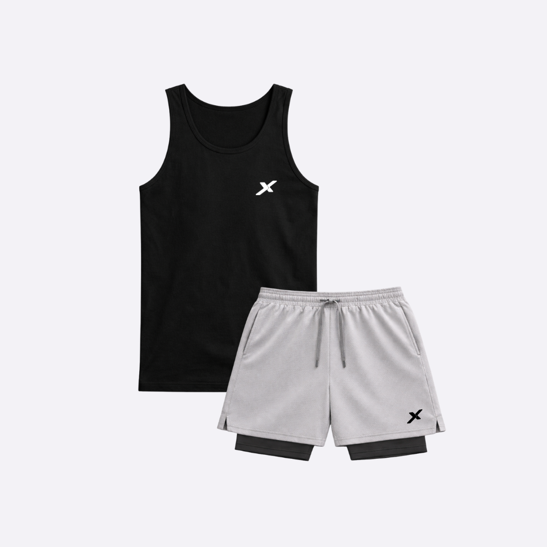 KIT 1 REGATA DRY RACE + 1 SHORTS 2 EM 1 DE COMPRESSÃO