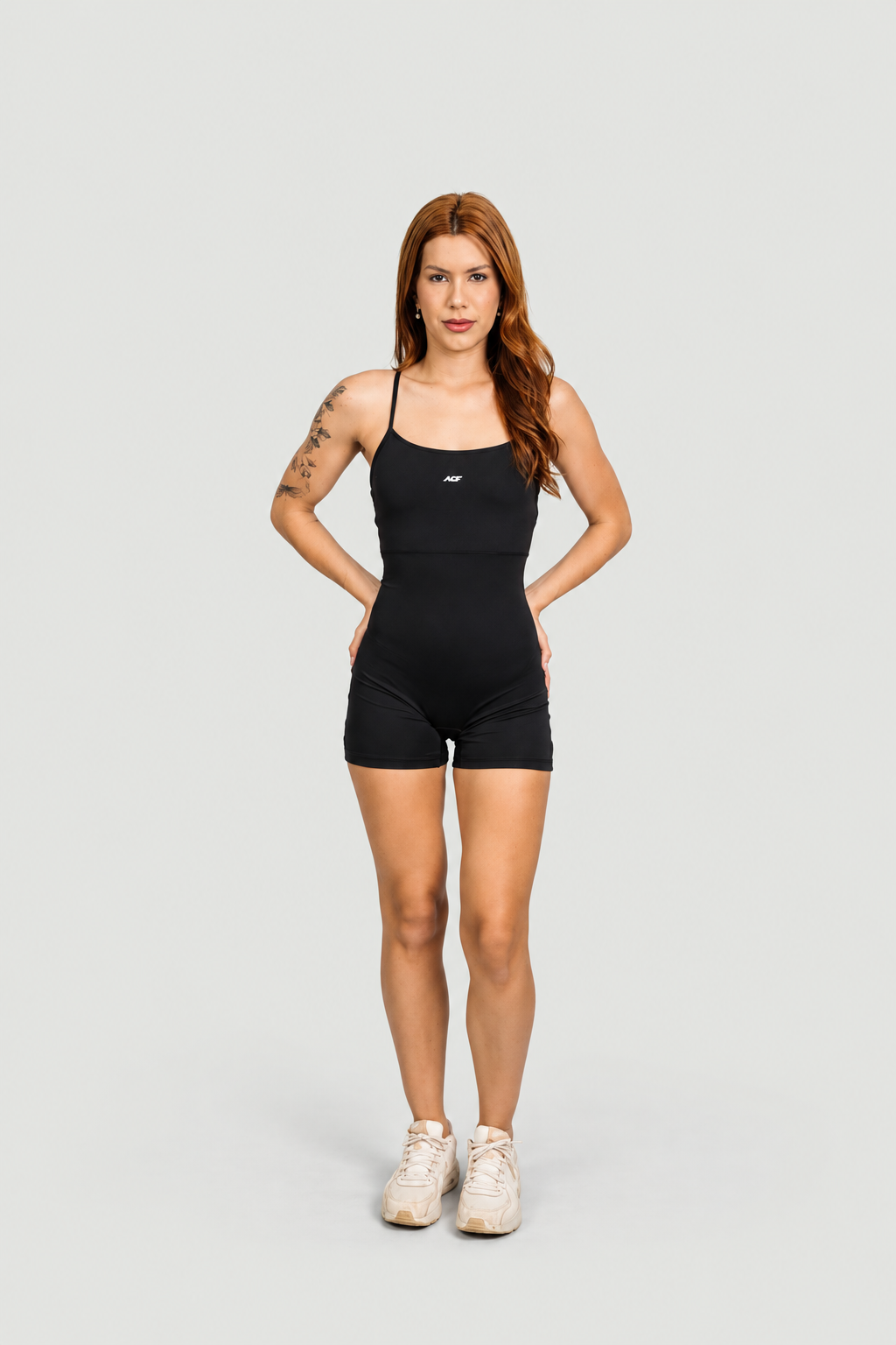 Macaquinho Curto Short Fitness Feminino Preto