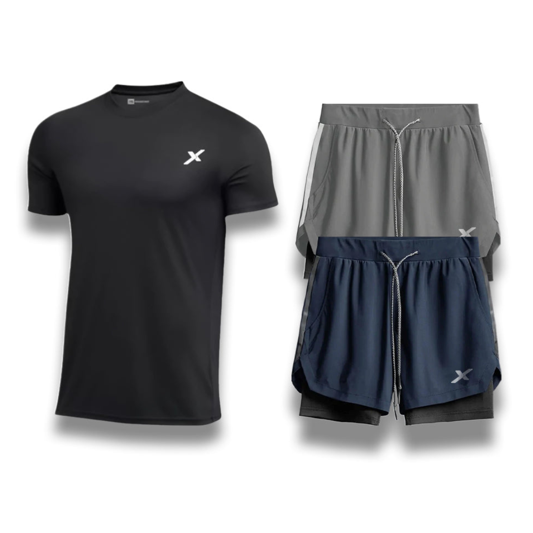 KIT 2 SHORTS E 1 CAMISA DRY-FIT NEXT