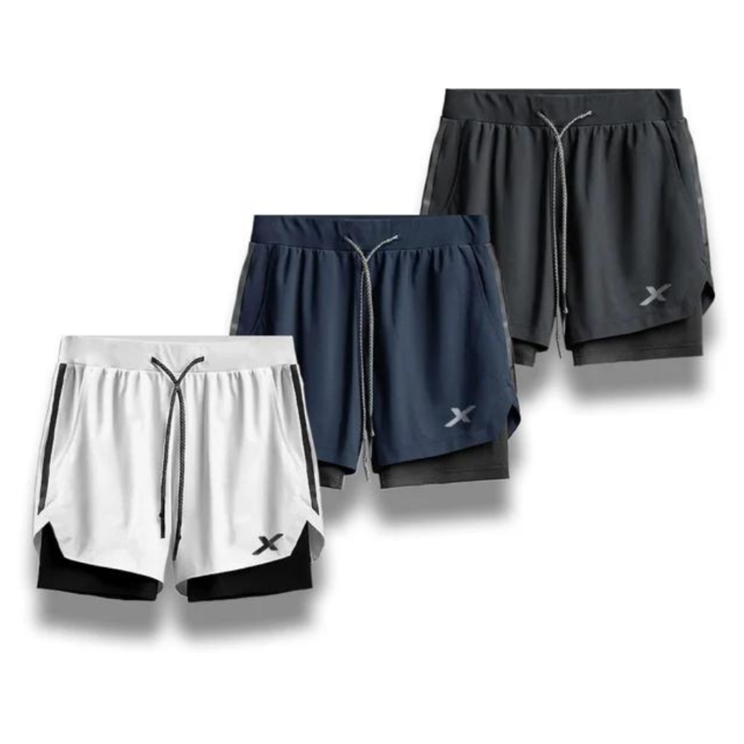 KIT 3 SHORTS DRY-FIT 2 EM 1 NEXT